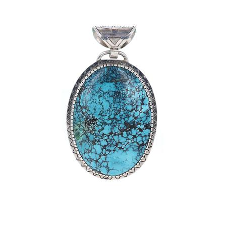 Oval Turquoise Reversible Pendant