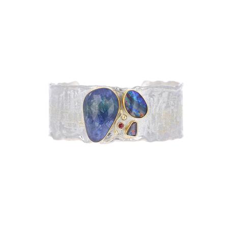 Gemstone and Opal Cuff