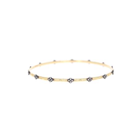 Crivelli Diamond Gold Bangle Bracelet