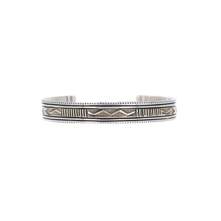 14k Gold and Silver Cuff