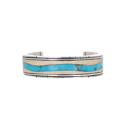 Turquoise Wave Inlay Cuff