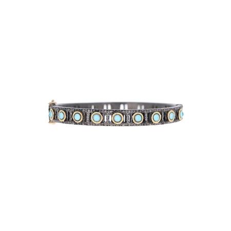 Turquoise Stations Huggie Bracelet