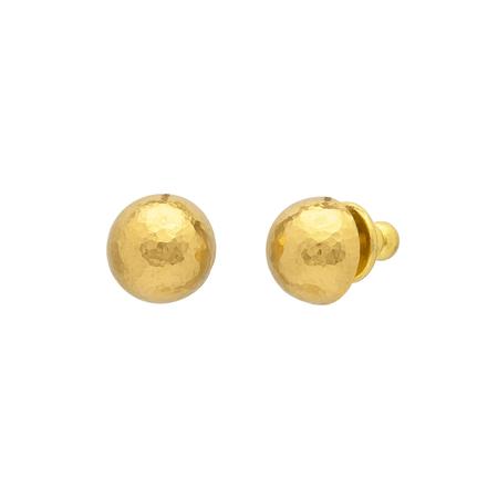 Gold Spell Round Stud Earring