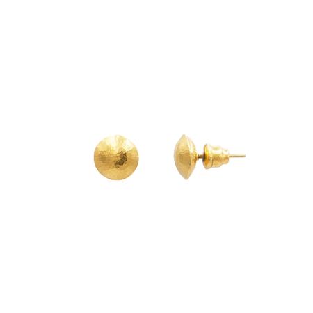 Gold Spell Lentil Stud Earring