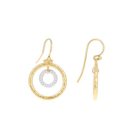 Gold and Diamond Dangle Earring