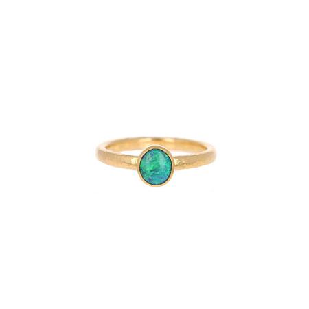 Opal Gold Band Ring