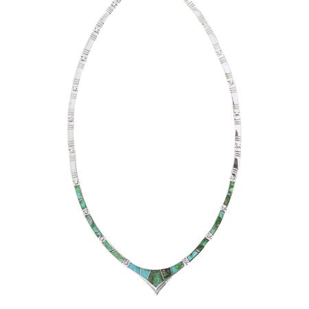 Sonoran Gold Turquoise Inlay Collar Necklace