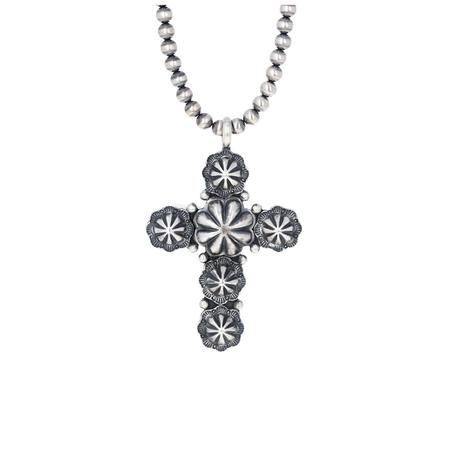 Oxidized Silver Stamped Cross