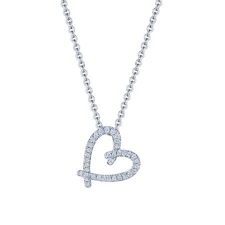 Heart Diamond Pendant Necklace