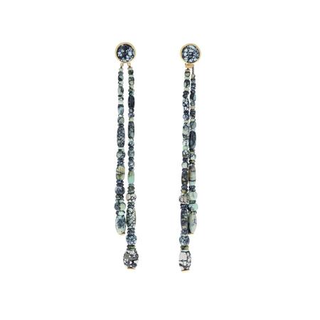 Chalcosiderite Bead Earring