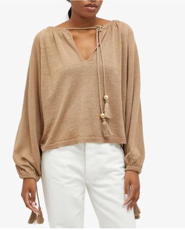 Cotton Pullover with Tassels