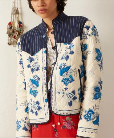 Claude Blue China Panel Jacket