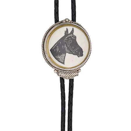 Black Horse Bolo Tie