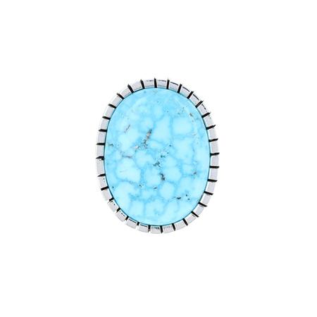 Round Blue Royston Turquoise Ring