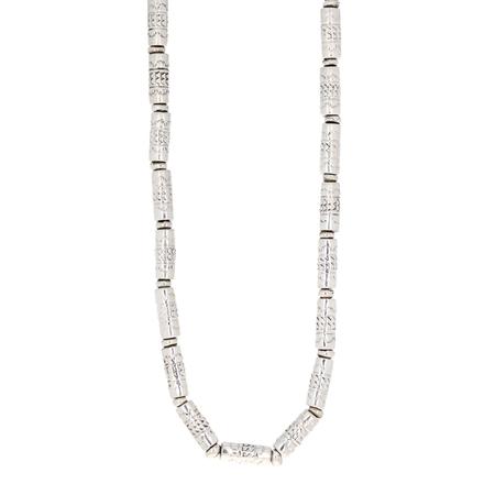 Single Strand Barrel Bead Necklace