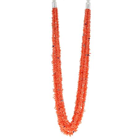 Pink Coral Branch 10 Strad Necklace