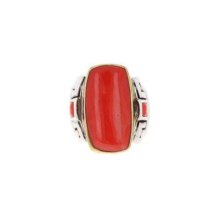 Coral Mayan Ring 