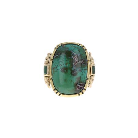 Green Number 8 Mayan Ring