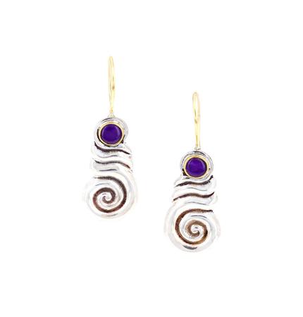 Sugilite Swirl Dangle Earring