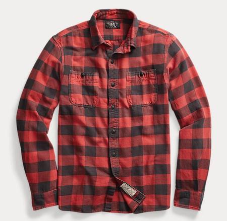 Plaid Twill Work Shirt - Red Check