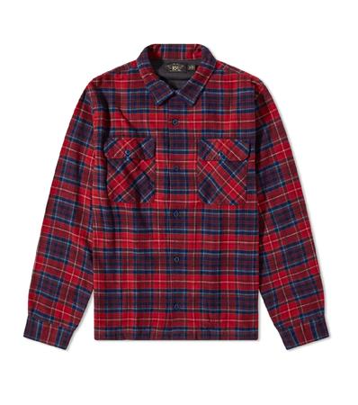 Red Multi-Checked Button Down Shirt