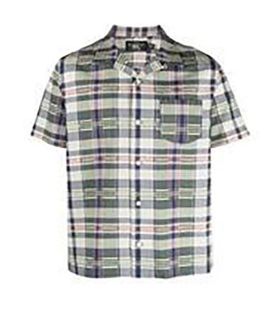 Green Plaid Seersucker Shirt