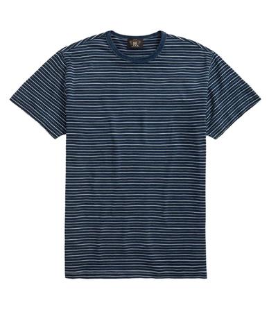 Stripped T-Shirt - Indigo and White