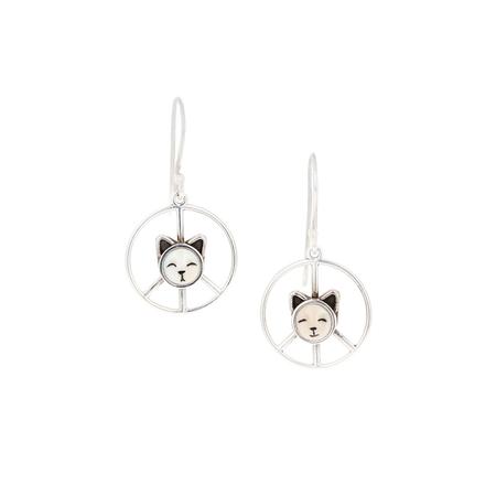 Peace Kitten Earrings