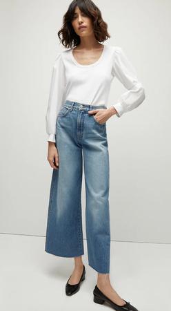 Cropped Wide-Leg Jeans