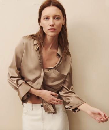 Silk Boyfriend Shirt