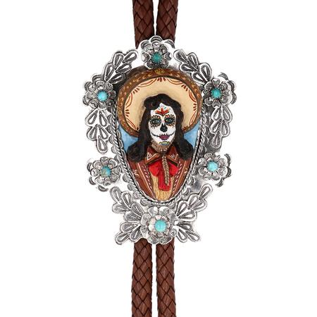 La Vaquera with Turquoise Bolo Tie