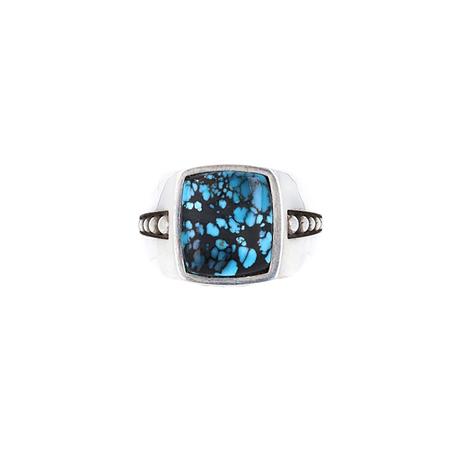 Kingman Spiderweb Turquoise Ring