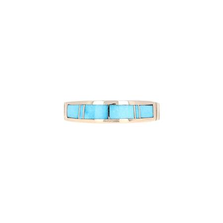 Turquoise and Gold Inlay Ring