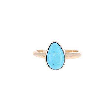 Arizona Blue Turquoise Gold Ring