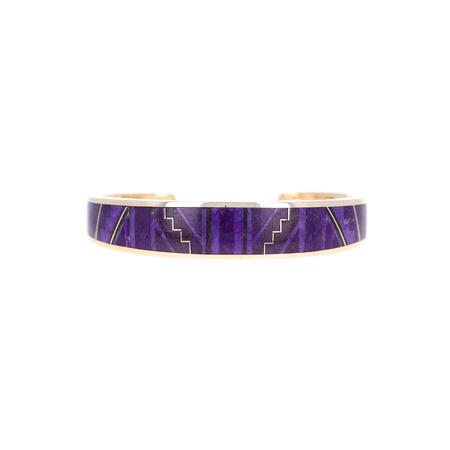 14kt Gold Sugilite Inlay Cuff