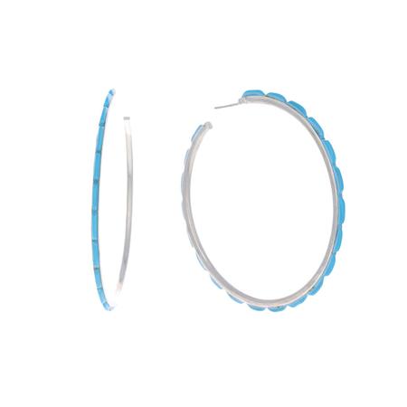 Turquoise 71mm Hoop Earring  