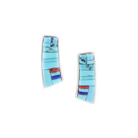 Cobble Inlay Post Earrings