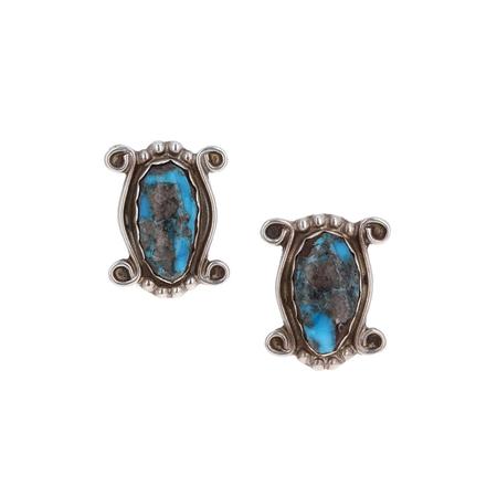 Morenci Turquoise Clip Earrings