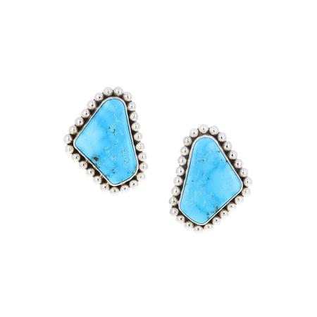 Fox Turquoise Clip Earrings