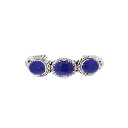 3 Lapis Silver Stacked Cuff