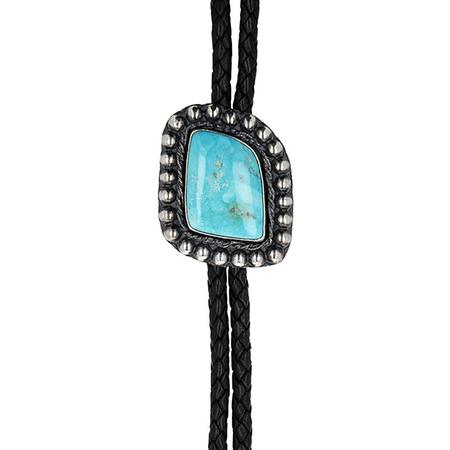 Turquoise Dot Edge Bolo Tie