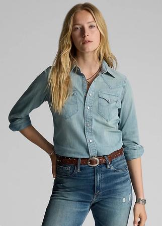 Indigo Denim Western Shirt