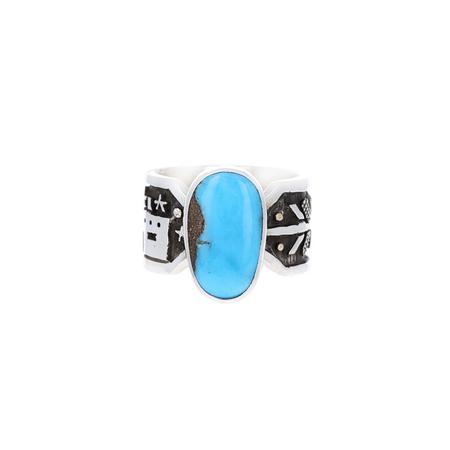 Square Turquoise Storyteller Ring