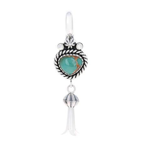 Royston Turquoise Squash Blossom Pendant 