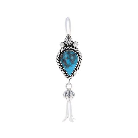 Morenci Turquoise Squash Blossom Pendant