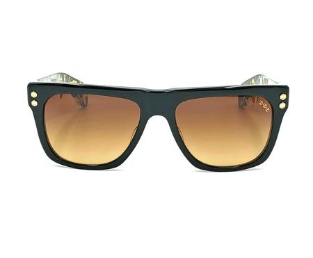 Square Black Frame with Tortoise Shell Sides