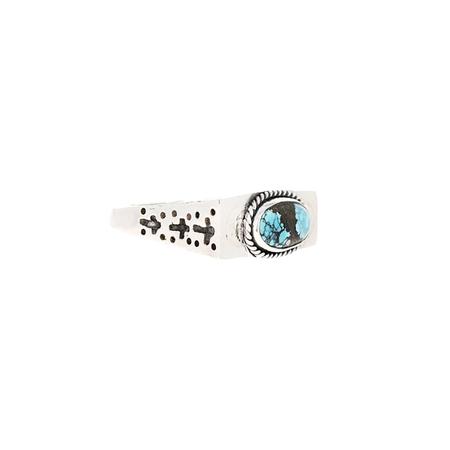 Turquoise Cross Stacker Ring 