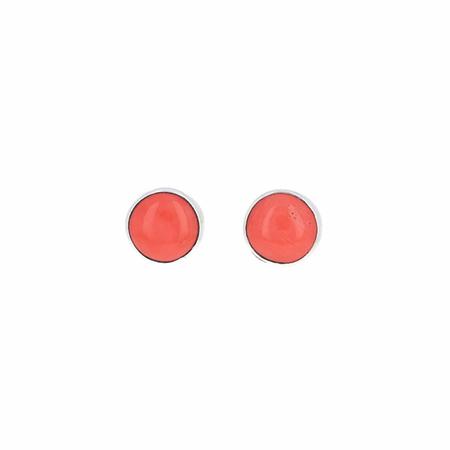 Mediterranean Coral Stud Earring