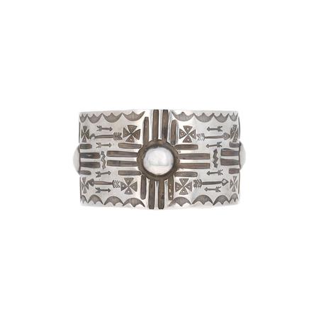 Silver Stamped Zia Cuff 