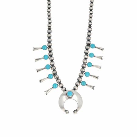 Turquoise Squash Blossom Necklace